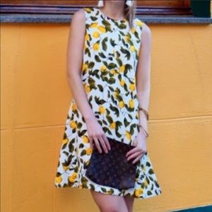 ZARA lemon print mini dress